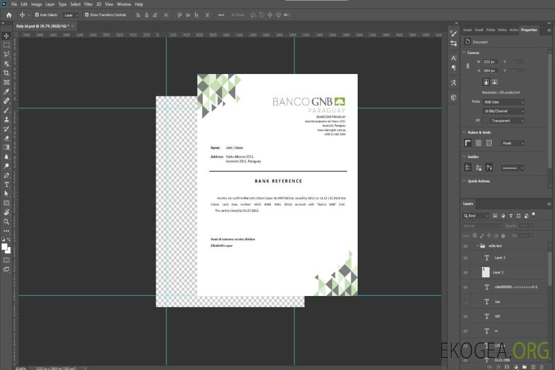 Référence Paraguay , Banco GNB , closure template